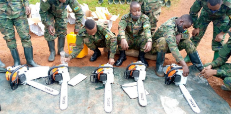 Rwanda Defence Force STIHL Chainsaw Handover